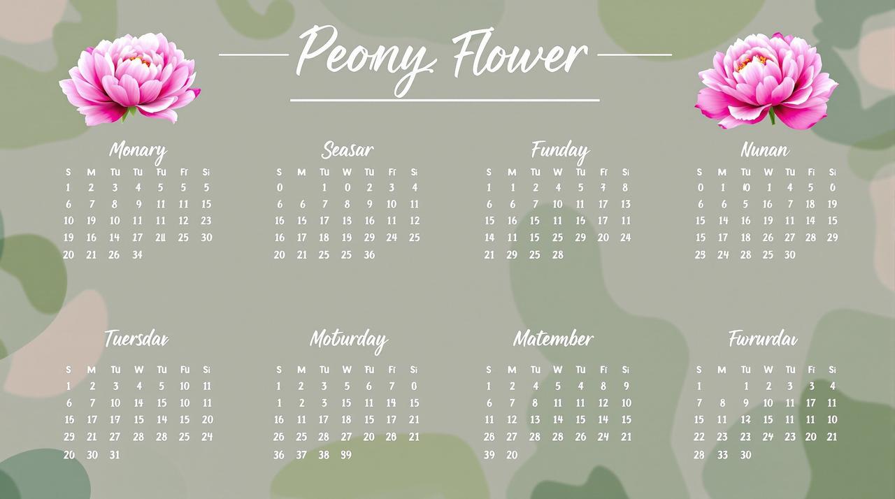 芍药花周年养护月历