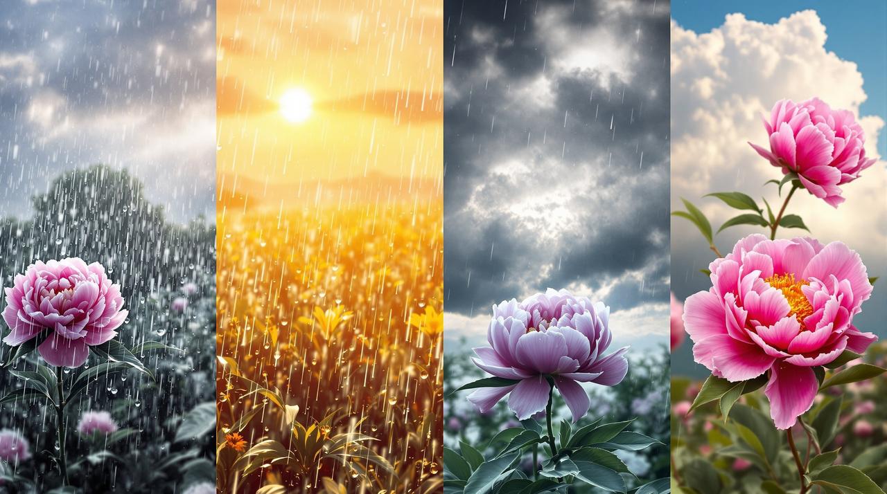 芍药花与天气：一朵花的天气预报