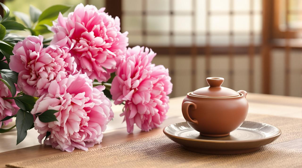 芍药与茶道：一花一世界